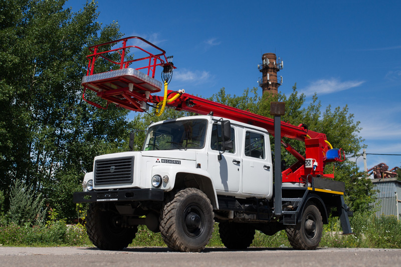 Автовышка ПСС-131.18Э на шасси ГАЗ 33088 (81) Автовышка ПСС-131.18Э на шасси ГАЗ 33088 (81)