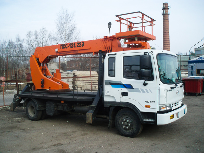 Автовышка ПСС-131.22Э на шасси HYUNDAI HD-120 Автовышка ПСС-131.22Э на шасси HYUNDAI HD-120