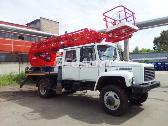 Автовышка ПСС-131.17Э на шасси ГАЗ 33086 5-ть мест Автовышка ПСС-131.17Э на шасси ГАЗ 33086 5-ть мест