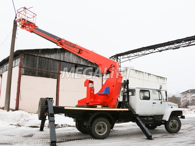 Автовышка ПСС-131.22Э на шасси ГАЗ 3309 5-ть мест Автовышка ПСС-131.22Э на шасси ГАЗ 3309 5-ть мест