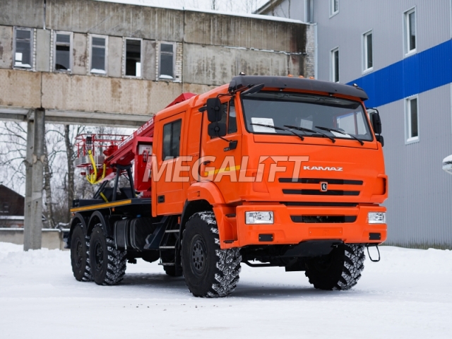 Автовышка ПСС-131.22Э на шасси КАМАЗ 43118 (7 мест) Автовышка ПСС-131.22Э на шасси КАМАЗ 43118 (7 мест)